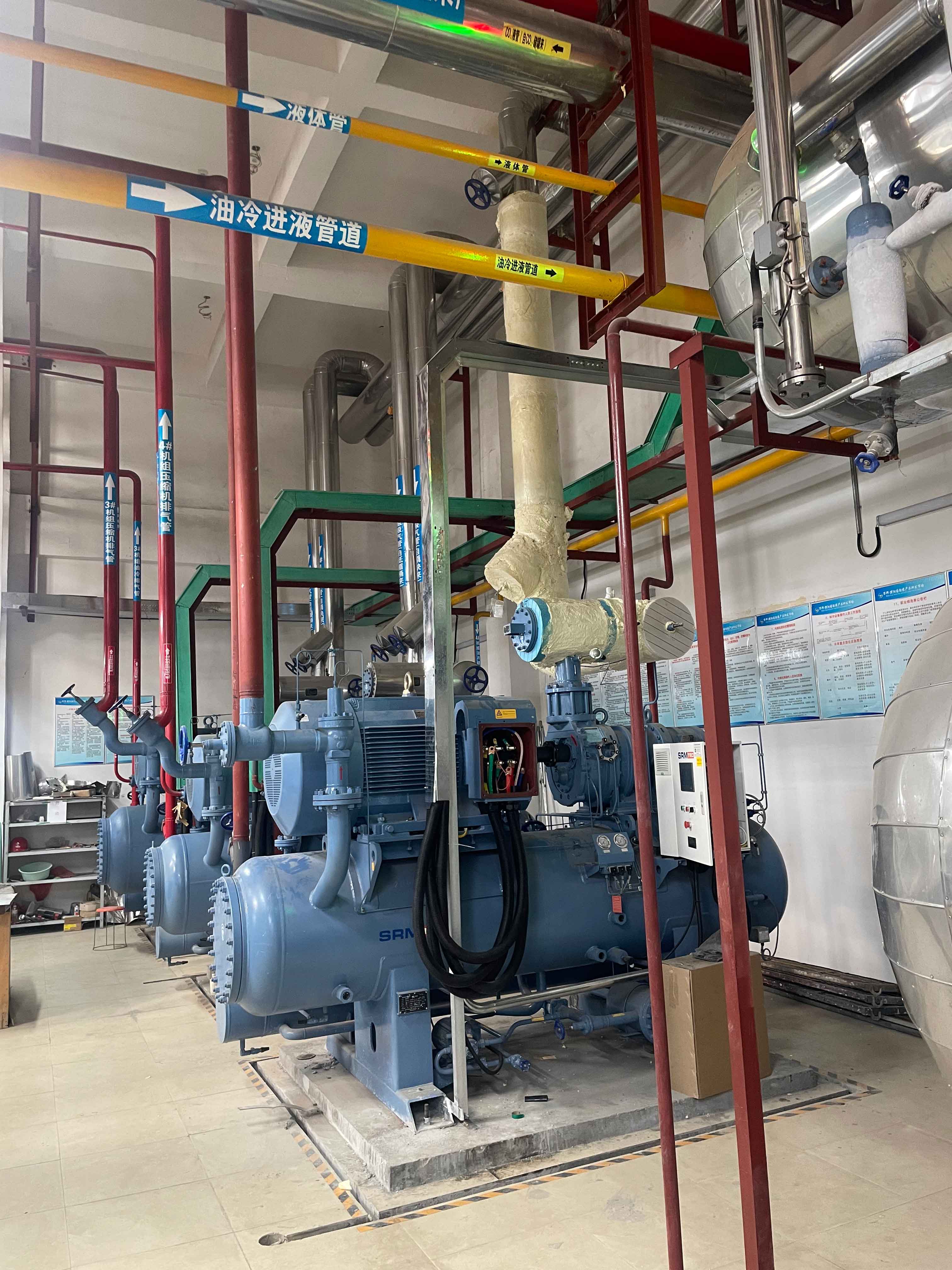 紅宇濮陽萬邦CO2氨復疊冷庫機房制冷系統（四）